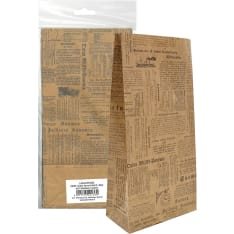 Paper bag Sanomalehti recycled brown 5pcs