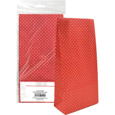 Paper bag Dot red 5pcs