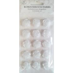 Decorative pearl sticker rose white