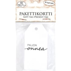 Gift tag Paljon onnea 10pcs