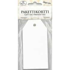 Gift tag 5x10cm white 20pcs