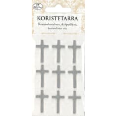 Decorative sticker Cross silver