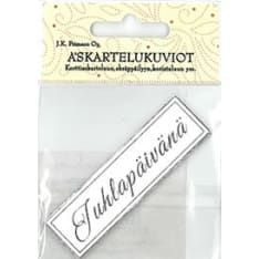 Die cut Juhlapäivänä silver 6pcs