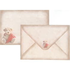 Envelope C6 Teddy and heart 10pcs