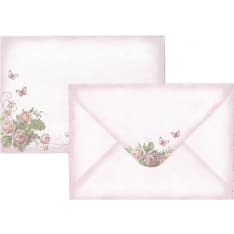 Envelope C6 Roses pink 10pcs