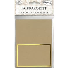Place card Gold foil recycled brown 10pcs