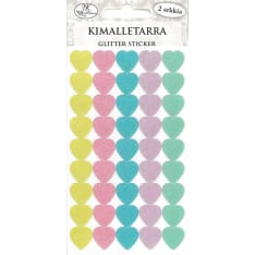 J.K. Primeco Sydämet pastelli kimalletarra