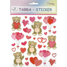 J.K. Primeco Nallet ja sydämet tarra-arkki