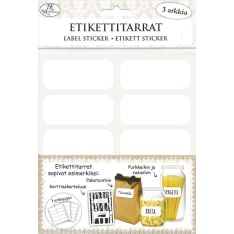 JK Primeco rectangle white label sticker