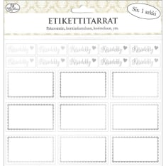 Label sticker silver foil 1pcs