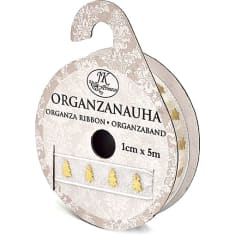 J.K. Primeco Kuusi kulta 1cm x 5m organzanauha