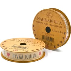 J.K. Primeco Jouluteksti natur 1,5cmx5m nauharulla