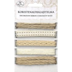 Decorative ribbon assortment brown nostalgia