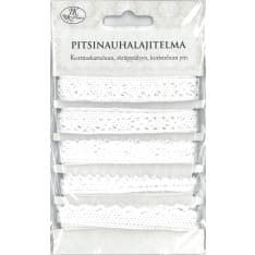 Lace ribbon assortment white