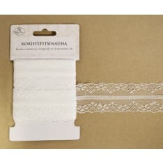 Decorative lace ribbon 4cm x 5m white