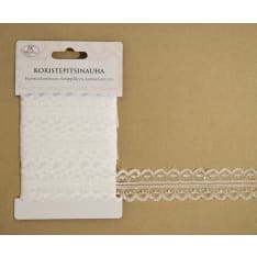Decorative lace ribbon 2,4cm x 7m white
