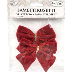 J.K. Primeco 2 kpl punainen samettirusetti