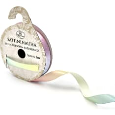 J.K. Primeco 1cm x 5m Rainbow Satin ribbon