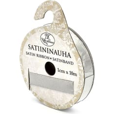 J.K. Primeco 1cm x 10m silver Satin ribbon