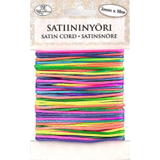 J.K. Primeco 2mm x 10m rainbow Satin cord