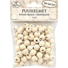 J.K. Primeco Wood beads 1cm natural 100pcs