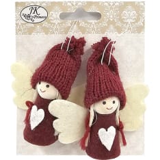 J.K. Primeco 2 kpl punaiset koriste-enkelit