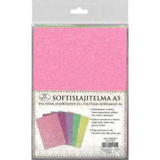 J.K. Primeco Värikäs glitter A5/5ark softislajitelma