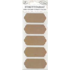 J.K. Primeco 2 sheets recycled brown narrow Label sticker