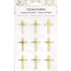 J.K. Primeco 9pcs Cross gold 2 Theme sticker