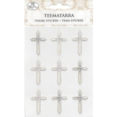 J.K. Primeco 9pcs Cross silver 2 Theme sticker
