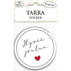 J.K. Primeco Hyvää joulua valkoinen 10 kpl tarra