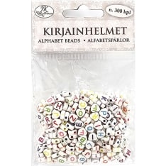 J.K. Primeco 300kpl Sydän valkoinen/värikäs kirjainhelmet