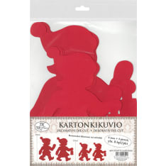 J.K. Primeco Tonttulajitelma 8 kpl kartonkikuvio
