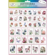 J.K. Primeco Postimerkit kukat jättitarra-arkki