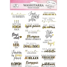 J.K. Primeco Sanonnat musta/kulta Washi sticker