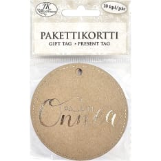 J.K. Primeco 10pcs Paljon onnea kultafolio uusioruskeaGift tag