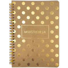 J.K. Primeco 160 pages (80 sheets) A5 "Muistikirja" Natur pallot kulta Notebook
