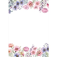 J.K. Primeco 5pcs A4 Flower meadow Decorative paper