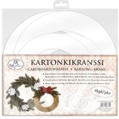 J.K. Primeco valkoinen kartonkikranssi