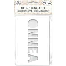 Decorative card Onnea white 5pcs
