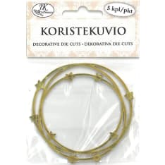 J.K. Primeco Decorative die cut Star wreath gold foil 5pcs