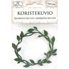 J.K. Primeco 5pcs Vine wreath green Decorative die cut