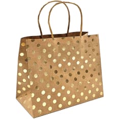 J.K. Primeco S Ball gold foil recycled brown Gift bag