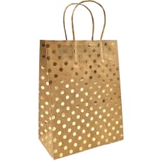 J.K. Primeco M Ball gold foil recycled brown Gift bag