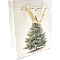 J.K. Primeco Kuusi ja teksti kultafolio M-koko lahjakassi