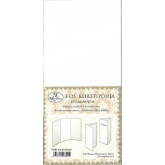 Tri-fold card long pearlescent white 5pcs