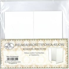 Special card + envelope square pearlescent white 5+5