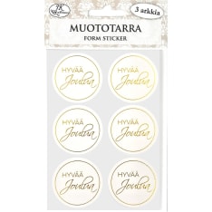 J.K. Primeco Hyvää joulua kultafolio muototarra