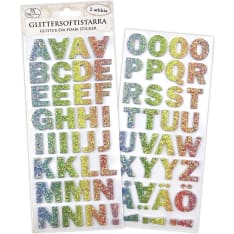 J.K. Primeco 2ark Kirjaimet pastelli glittersoftistarra