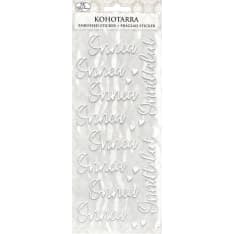 J.K. Primeco Onnittelut valkoinen Embossed sticker